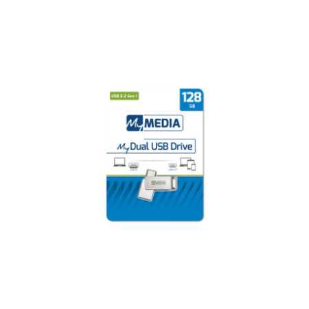 MyMedia Dual USB3.2 Gen1 /USB-C 128GB, metal