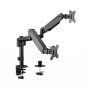 Gembird Adjustable desk 2-display mounting arm, 17”-32”, up to 9 kg