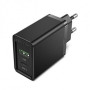 Vention 2-Port USB (A C) Wall Charger (18W 20W) EU-Plug, Black