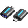 Vention USB-C Male to USB 3.0 Female OTG Adapter Black PVC Type