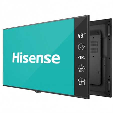 Hisense digital signage display 43BM66AE 43'' / 4K / 500 nits / 60 Hz / (24h / 7 days )