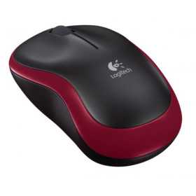 Logitech M185 bežični optički miš, crvena