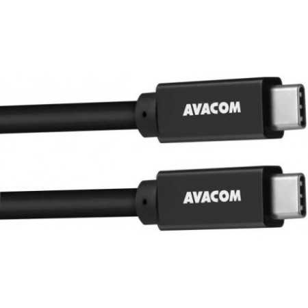 Avacom kabel 2 x Type-C 60W 100cm crni