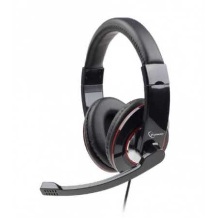 Gembird USB stereo headset, glossy black