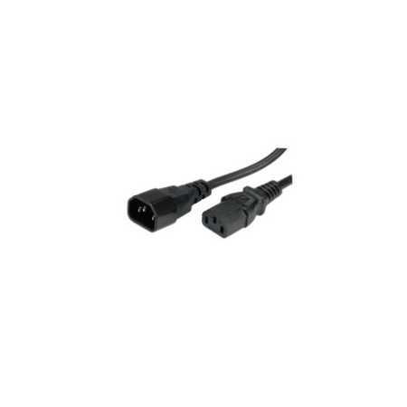 Roline VALUE naponski kabel PC-Monitor, IEC320 C14-C13 10A, M/F, 1.8m, crni