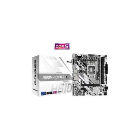 ASRock MB H610M-HDV/M.2+, S.1700, DDR5/5600MHz, PCIe 4.0, G-LAN, VGA/DP/HDMI, mATX