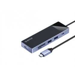 ORICO DM-10P USB-C, 10 v 1, 4x USB-A, USB-C, TF+SD, HDMI, RJ45, PD 100W