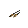 Roline GOLD USB2.0 kabel TIP A/B M/M, 1.8m, crno/zlatni