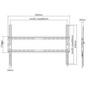 SBOX fiksni nosač 37"-80", do 45kg