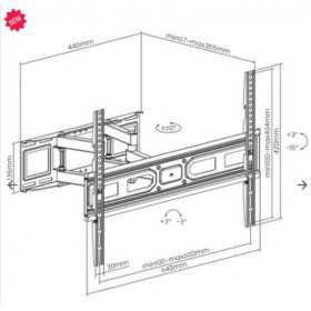 SBOX izvlačno okretni nosač 37"-80", do 40kg