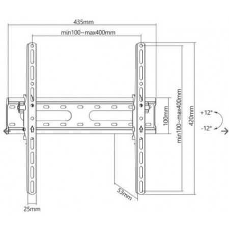 SBOX zidni nosač 32"-70", do 40kg