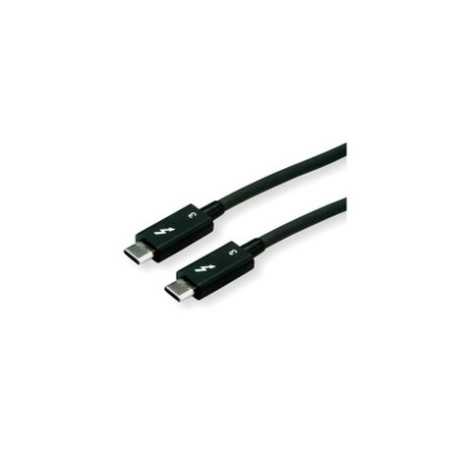 Roline Thunderbolt 3 kabel, 40GBit/s, 5A, M/M, 1.0m, crni