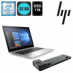 (refurbished) HP EliteBook 850 G5 i7-8650U, 32GB, 1TB SSD + Docking station