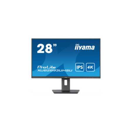 IIYAMA 28" ProLite XUB2893UHSU-B5 16:9 UHD 4K (3840×2160) IPS LED, Pivot, 3ms, HDMI/DP, 4xUSB 3.2, zvučnici, crni