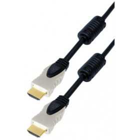 Transmedia HDMI cable metal plugs gold contacts, 1m, black