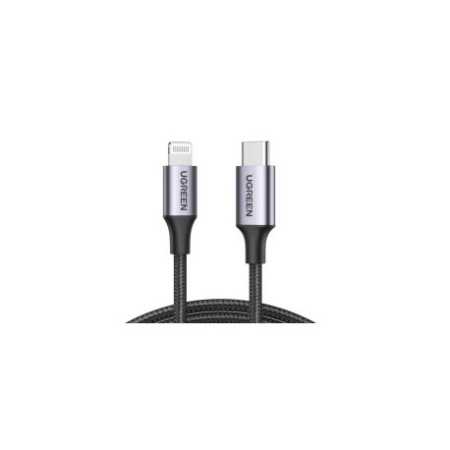 UGREEN Lightning na USB-C (2.0), sivi, 1.0m