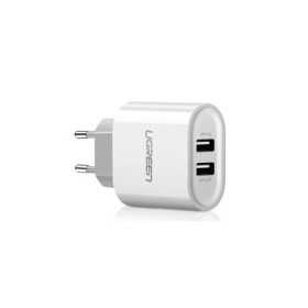 UGREEN 17W zidni punjač, 2×USB-A, bijeli