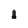 CANYON Universal  2xUSB car adapter, Input 12V-24V, Output 5V-2.4A, with Smart IC, black rubber coat
