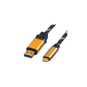 Roline GOLD USB3.1 Gen2 kabel TIP A-C M/M, 1.0m, crno/zlatni