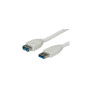 Roline VALUE USB3.0 kabel TIP A-A M/F, 0.8m, bijeli (produžni)