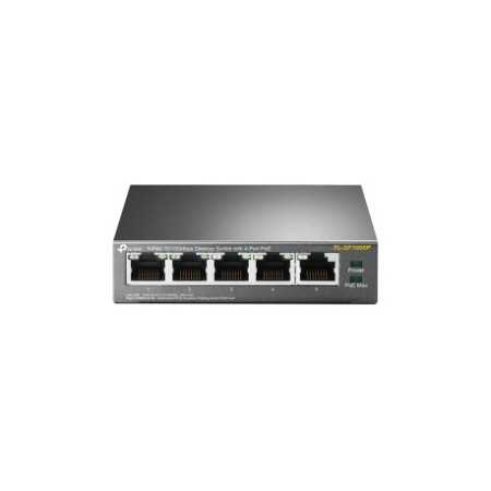 TP-Link 5-port Desktop preklopnik (Switch), 5×10/100M RJ45 ports + 4 PoE ports, metalno kućište (58W)