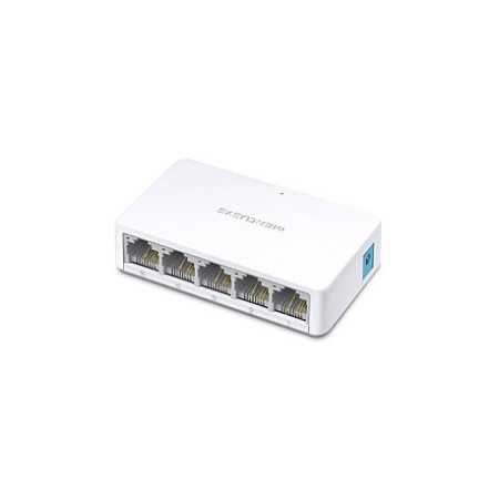 Mercusys 5-port mini Desktop preklopnik (Switch), 5×10/100M RJ45 ports, plastično kućište