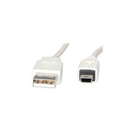 Roline VALUE USB2.0 kabel TIP A(M) na Mini 5-pin (M), 1.8m, bijeli