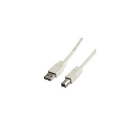 Roline VALUE USB2.0 kabel TIP A-B M/M, 3.0m, bijeli