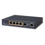 Planet 6-Port (4x 802.3at PoE Ports (55W) 2x GbE) Unmanaged Desktop PoE Switch