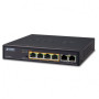 Planet 6-port Desktop PoE Switch (4x 100Mbps RJ45 30W port 802.3at PoE (60W) 2x 100Mbps RJ45