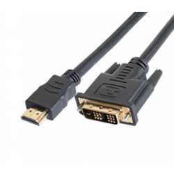 NaviaTec DVI na HDMI kabel, 2m, crni