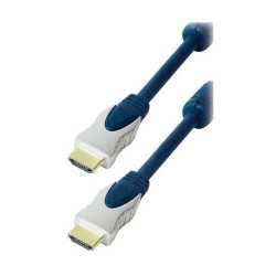 Transmedia HDMI cable metal plugs gold contacts, 7,0 m, blue