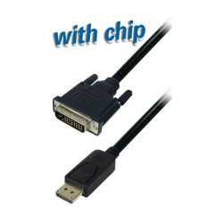 Transmedia DisplayPort plug to DVI 24 1 plug, 2,0 m