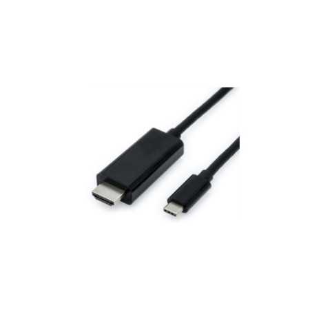 Roline VALUE USB-C - HDMI kabel, M/M, 2.0m, crni