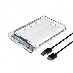 Orico vanjsko kućište 2.5" SATA HDD/SSD, up to 9.5 mm, tool free, USB3.1 Gen2 Type-C (S-ATA3 podržano) prozirno kućište