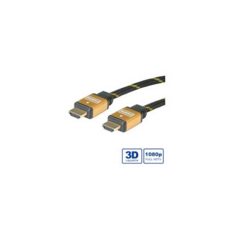 Roline GOLD HDMI kabel sa mrežom, M/M, 15m