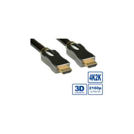 Roline HDMI Ultra HD kabel sa mrežom, M/M, 2.0m