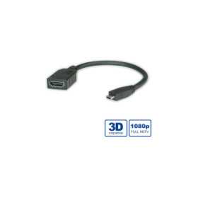 Roline VALUE HDMI High Speed kabel sa mrežom, TIP A (F) - TIP D (M), 0.15m