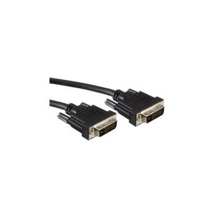 Roline DVI kabel, DVI-D (24+1) Dual Link, M/M, 15m, crni