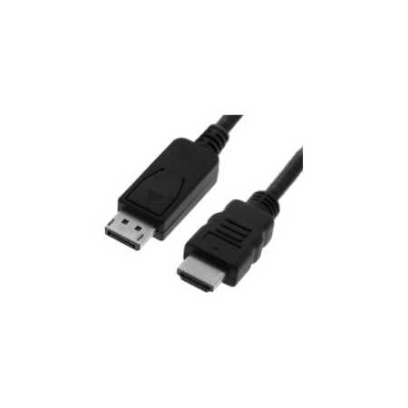 Roline VALUE DisplayPort kabel v1.1, DP - HDMI (HDTV), M/M, 1.0m, crni