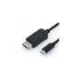 Roline USB-C - DisplayPort kabel, M/M, 1.0m, crni