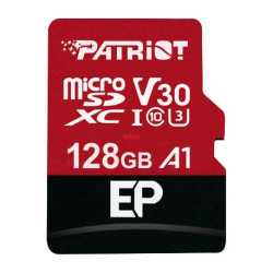 Patriot EP 128 GB microSDXC, (black / red, A1, UHS-I (U3), Class 10)