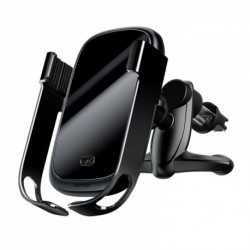 Car holder for phone BASEUS Rock Soild, wireless charging (black)