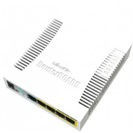 MikroTik 5-port GbE smart switch 1x SFP cage with PoE out on 4 ports