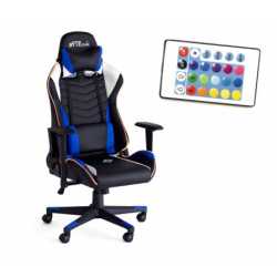 Gaming chair BYTEZONE WINNER with LED lighting and remote control, Blue