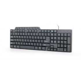 Gembird Compact multimedia keyboard, USB, HR layout, Black