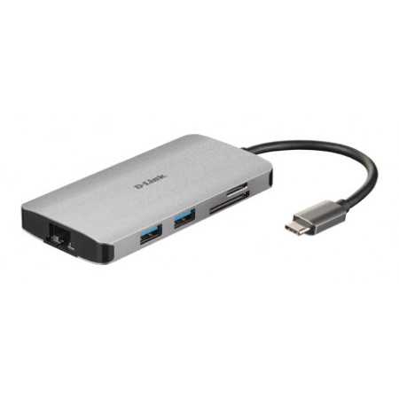 D-LINK USB-C 8-port USB 3.0 hub HDMI