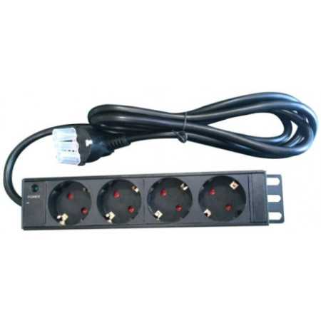 NaviaTec PDU (Power Distribution Unit) sa 4x Schuko priključaka, kabel Schuko, 10"