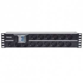 NaviaTec PDU (Power Distribution Unit) sa 15x Schuko priključaka, kabel Schuko, 19", 2U