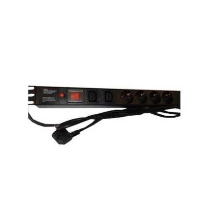 NaviaTec PDU (Power Distribution Unit) sa 5x Schuko 2x C13 priključaka, kabel Schuko, 19"